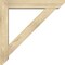 Ekena Millwork Traditional Slat Rough Sawn Bracket w/ Offset Brace, Douglas Fir, 6"W x 32"D x 32"H BKT0604X32X32TRA06RDF - alternate 3